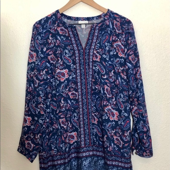 J Jill blue ridge tunic s paisley - Picture 2 of 6